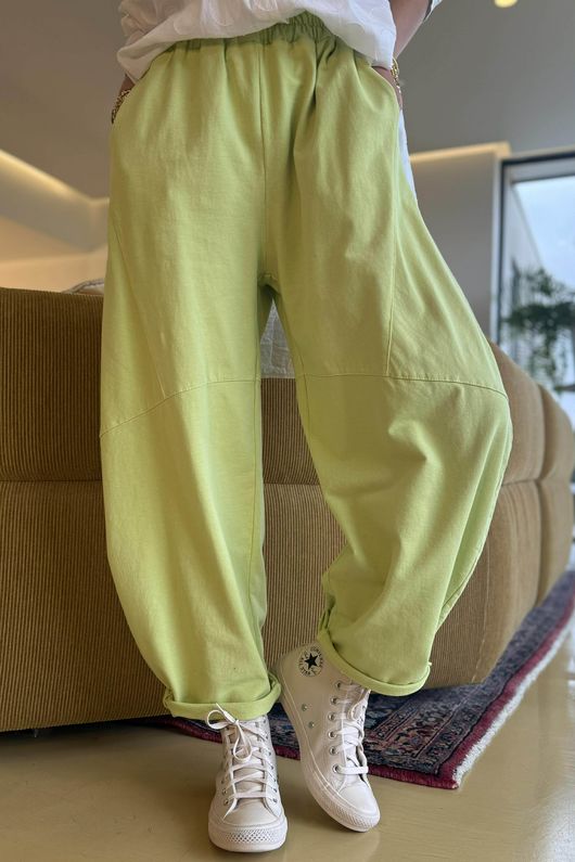 Lagen Classic Barrel Pant Lime ~